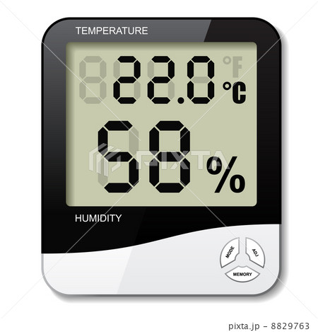 digital thermometer hygrometer humidity icon 8829763