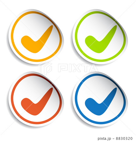 positive checkmark stickers 8830320