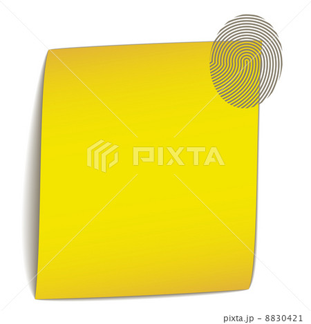 yellow bend paper with fingerprint 8830421