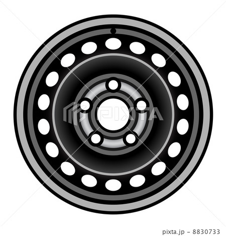 black car iron wheel rim 8830733