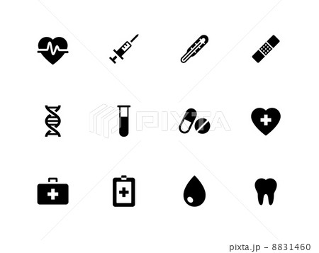 Medical icons on white background. 8831460