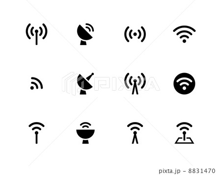 Radio Tower icons on white background. Radio Tower icons on white background. 8831470