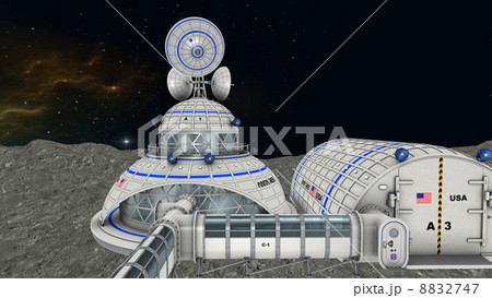 宇宙基地のイラスト素材 747
