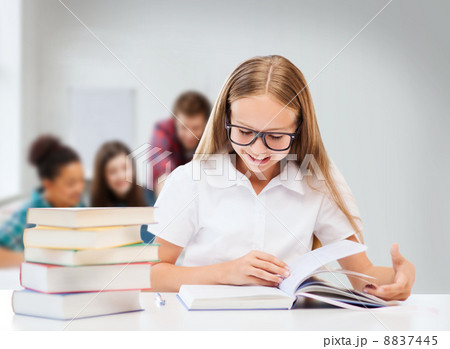 student girl studying at school student girl studying at school 8837445