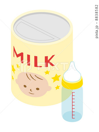 粉ミルクと哺乳瓶のイラスト素材 5