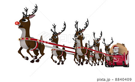 サンタクロースとトナカイ サンタクロースとトナカイ 8840409