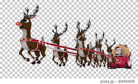 サンタクロースとトナカイ サンタクロースとトナカイ 8840409