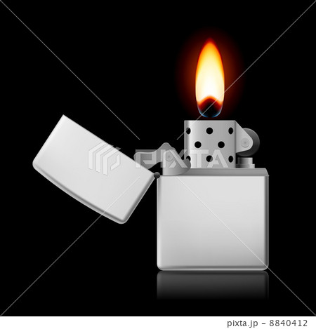 Lighter with flame. 8840412