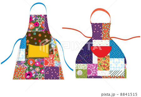Aprons with patchwork design textile 8841515