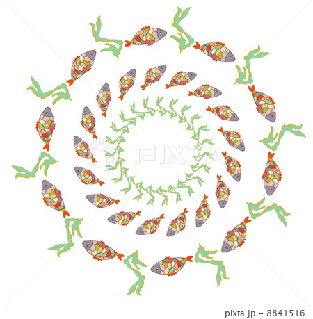 Fish round motive 8841516