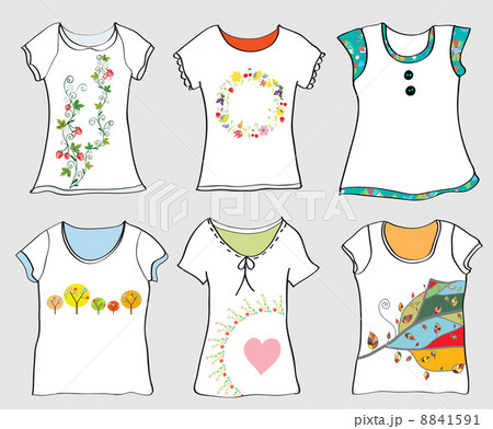 T-shirts templates set 8841591