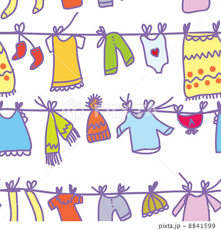 Baby clothes set seamless pattern 8841599