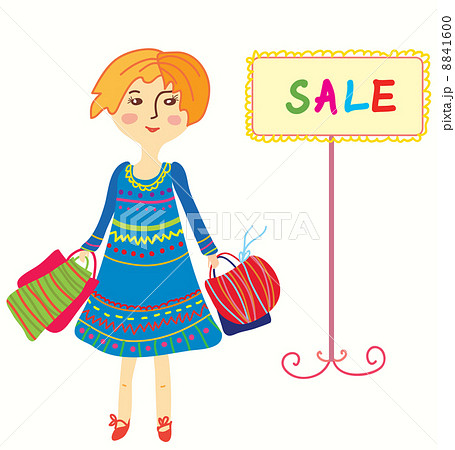 Girl with shopping bags 8841600