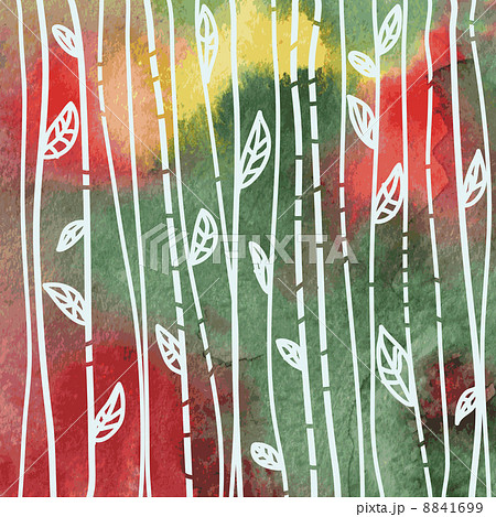 Leaves background on the watercolor texture 8841699