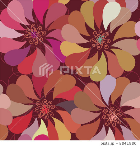 Floral seamless pattern with big stylish flowers 8841980