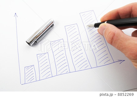 hand and business chart hand and business chart 8852269