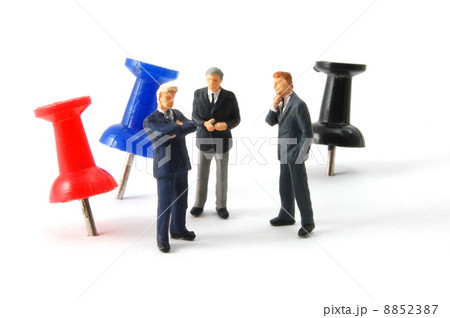 business man and push pin isolated on white business man and push pin isolated on white 8852387