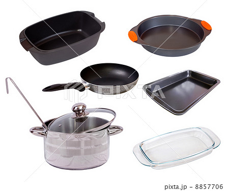 Set of cook pan. Isolated on white 8857706