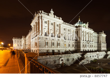 Night view of Royal Palace in Madrid 8857747