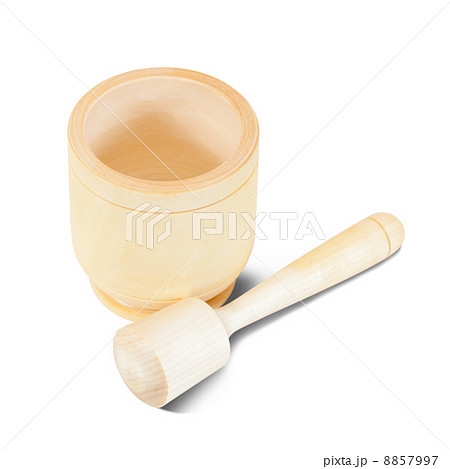 Wooden mortar with pestle 8857997