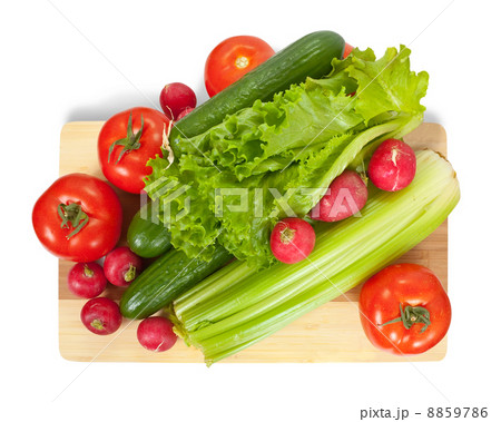 vegetables on cutting board vegetables on cutting board 8859786
