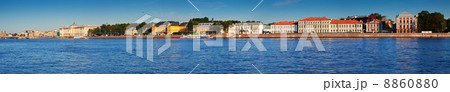 Panoramic view of Vasilyevsky Island in summer Panoramic view of Vasilyevsky Island in summer 8860880