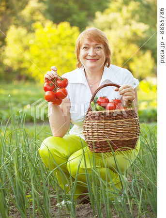 Happy woman with vegetables 8865786