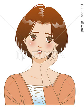 女性／表情／困る 8869581