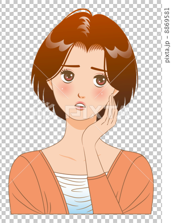 女性／表情／困る 8869581