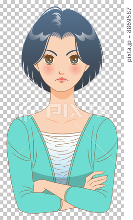 女性/表情/怒る 女性/表情/怒る 8869587