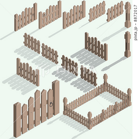 Vector isometric fence Vector isometric fence 8872017