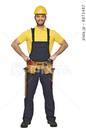 portrait of young standing manual worker portrait of young standing manual worker 8873487