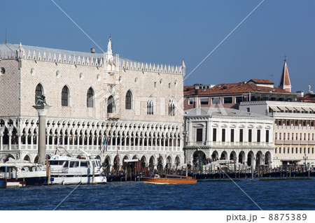 Famous Doge palace on St. Marks square in Venice, Italy 8875389