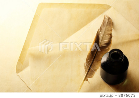 Envelope with inkwell and feather Envelope with inkwell and feather 8876075