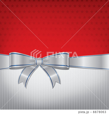 Happy Independence Day ribbon bow card in vector format. 8878063