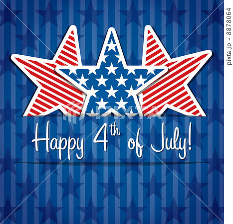 Happy Independence Day star card in vector format. 8878064