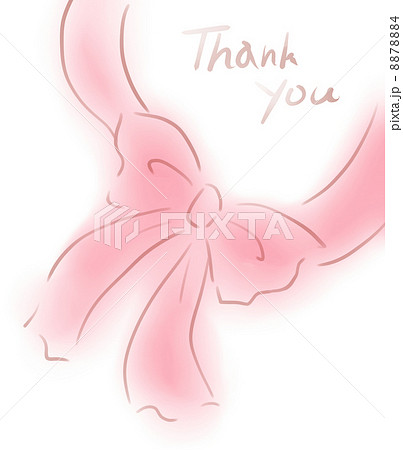 リボンのイラスト　thankyou 8878884
