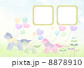 馬の親子と風船(フレーム) 8878910