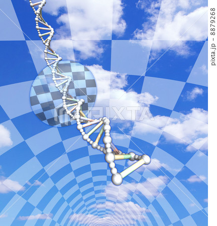 レンズを通るDNA・遺伝子配列のイメージ レンズを通るDNA・遺伝子配列のイメージ 8879268