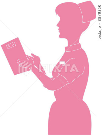 看護婦のシルエットのイラスト素材