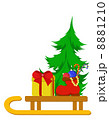Christmas tree with boot and a gift 8881210