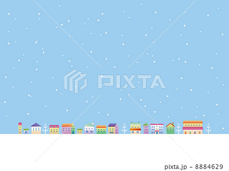雪景色 雪 住宅地 住宅地  雪景色 雪 住宅地 住宅地  8884629