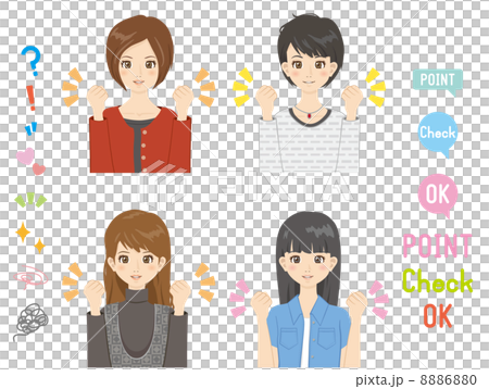 ガッツポーズの女性 ガッツポーズの女性 8886880