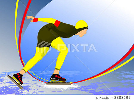 Speed skating. Vector illustration for designers 8888595