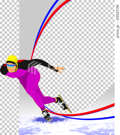 Speed skating. Vector illustration for designers Speed skating. Vector illustration for designers 8888596