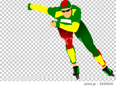 Speed skating. Vector illustration for designers Speed skating. Vector illustration for designers 8888600