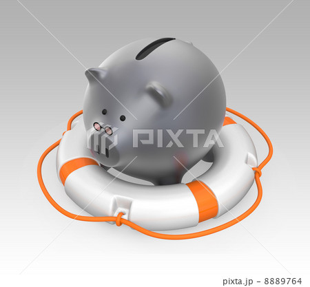 ぶたの貯金箱とブイ 8889764