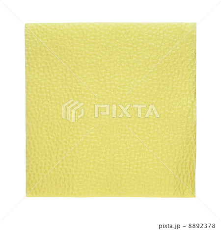 Yellow paper napkin isolated on white background Yellow paper napkin isolated on white background 8892378