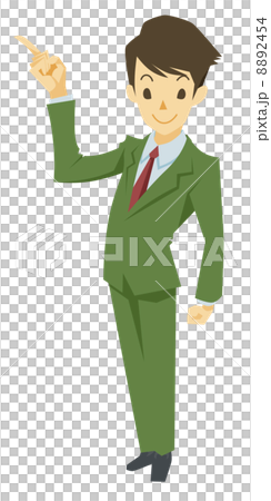指差しで案内するビジネスマン 8892454