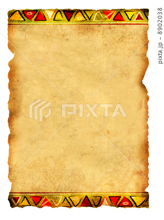 Old parchment with African traditional patterns 8902038